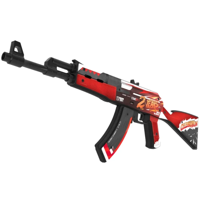 Деревянный автомат VozWooden Active АК-47 / AKR 2 Года Красный/ 2 Years Red (Стандофф 2 резинкострел)