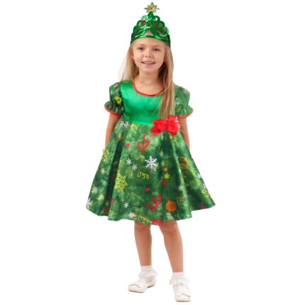 Детский карнавальный костюм Ёлочка Пуговка 1026/1 к-18