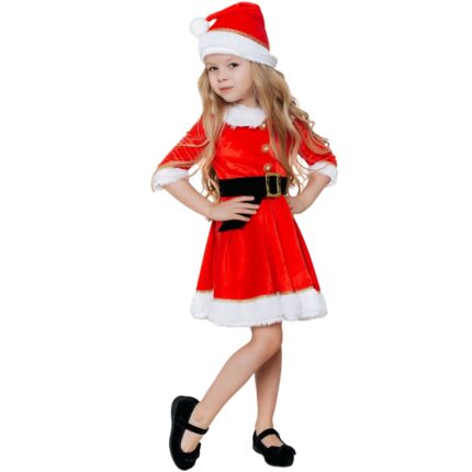 Детский карнавальный костюм Мисс Санта 2062 к-19 Пуговка