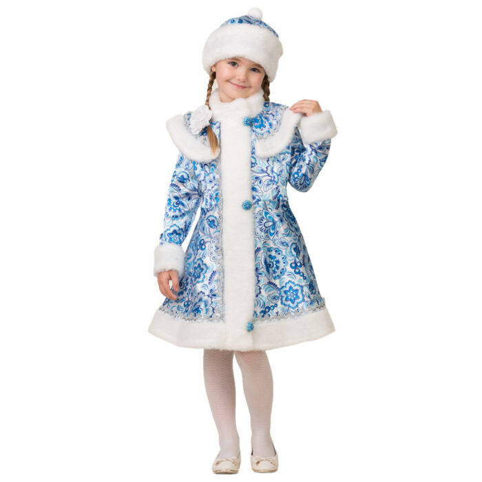 Карнавальный костюм Снегурочка Гжель 2 БАТИК Арт. 8082
