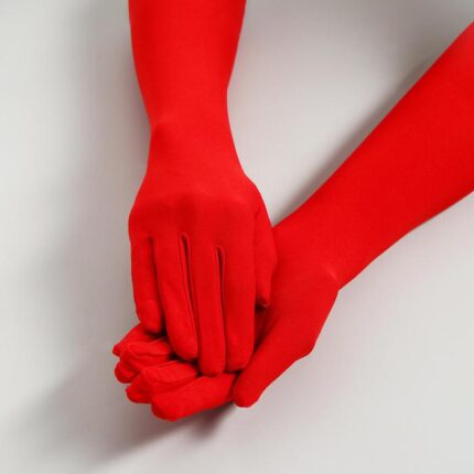 Карнавальные перчатки красные